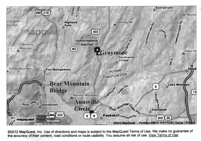 graymoor driving map